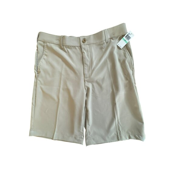 IZOD Mens Classic Fit Golf Shorts size 34 Khaki Tan Beige New NWT Micro Poly - Picture 4 of 5